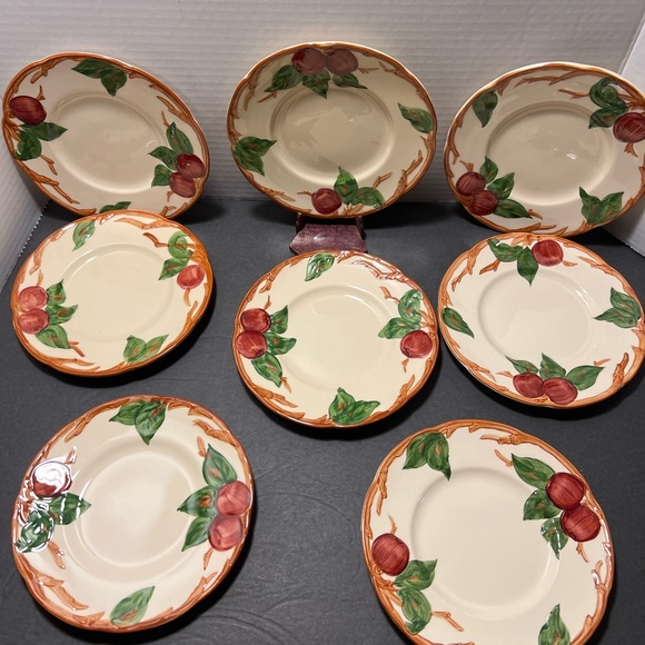 8 Franciscan ware apple pattern vintage bread plates - Picture 2 of 8